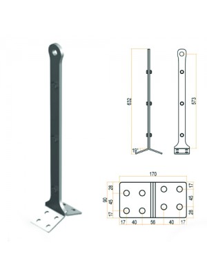 Palo light base piana tipo C 604 CSC