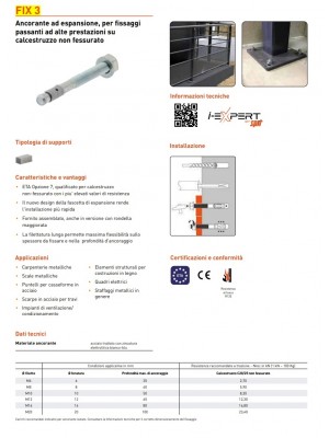 Tassello ancorante a espansione per calcestruzzo Spit FIX III 16x125/30 - 20 pz