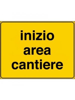 Targa 40x60 "inizio area cantiere" Fig. 2107 - 3G segnaletica 